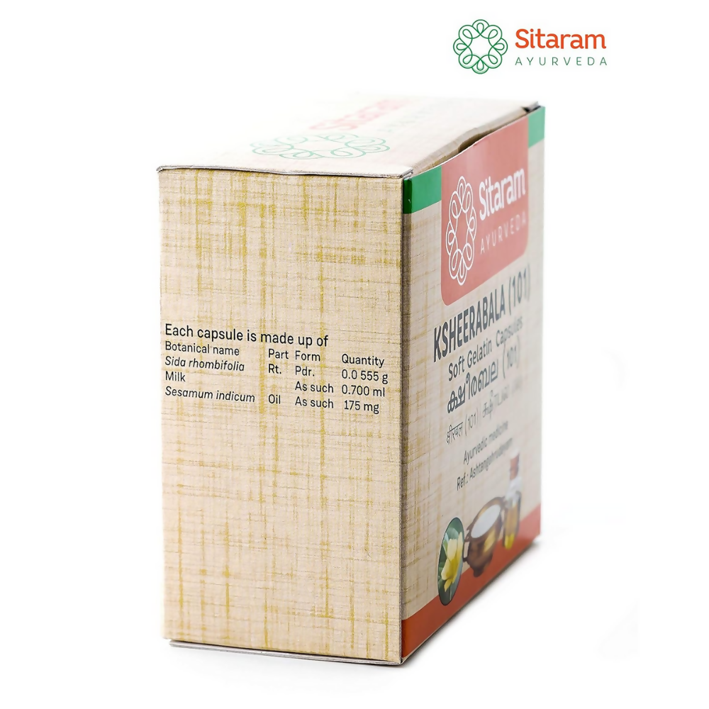 Sitaram Ksheerabala 101 Soft Gelatin Capsules - Distacart
