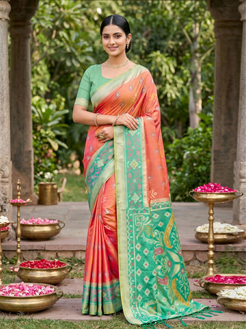 Shree Shyam Fashion Mustard Soft Silk Saree - Dista