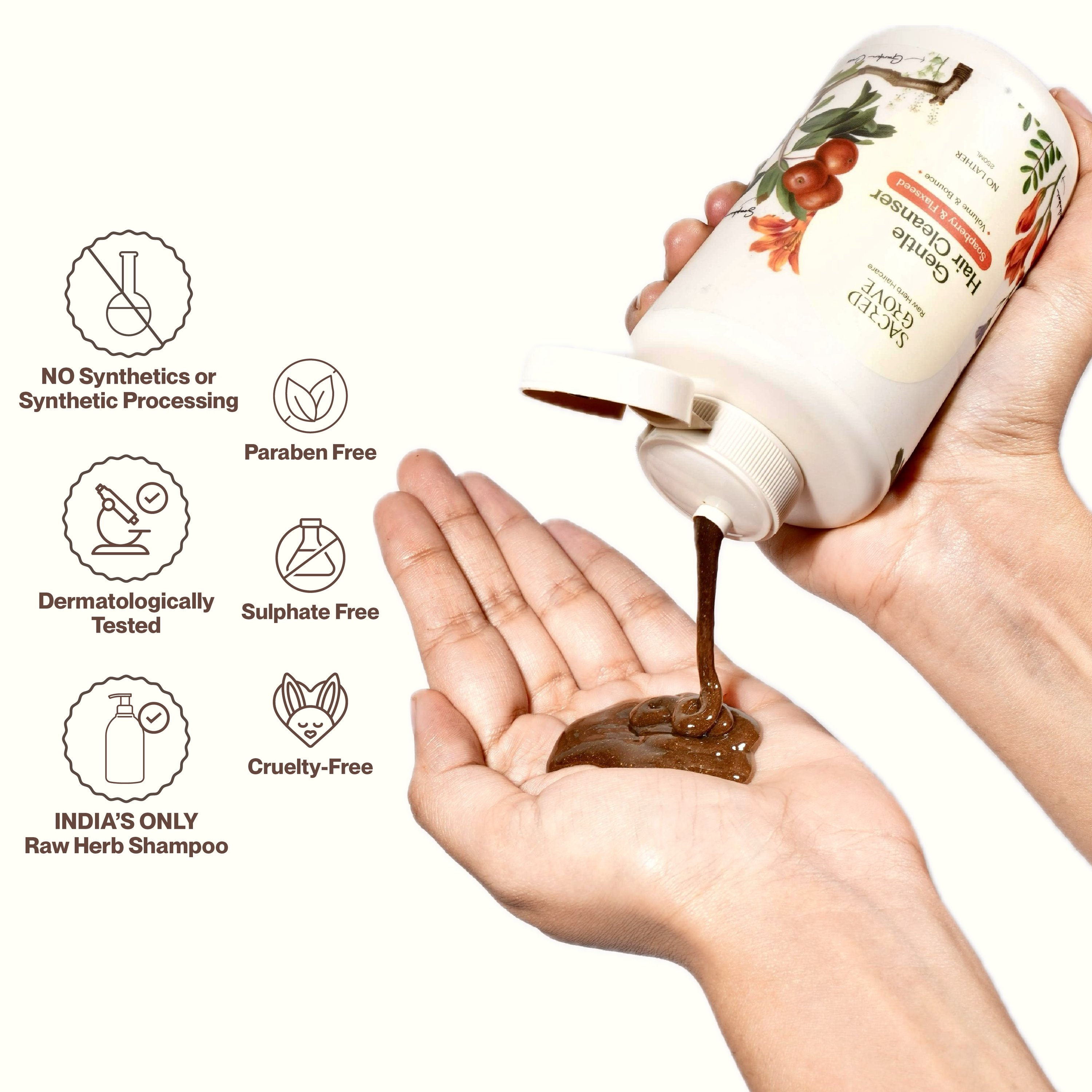 Sacred Grove 100% Raw Herb Gentle Hair Cleanser (Non-Lather)