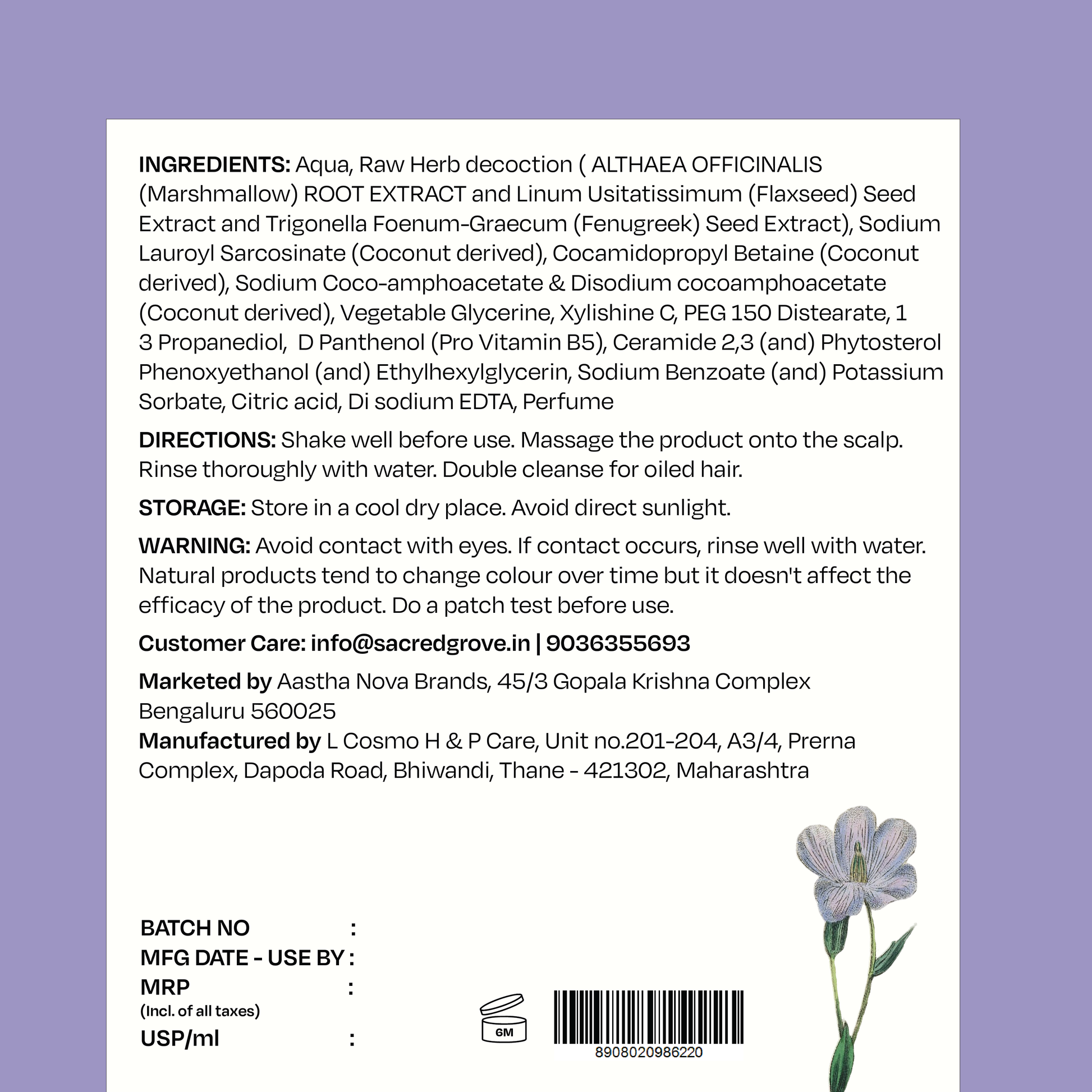 Sacred Grove Marshmallow Root Deep Conditioning Combo - Distacart