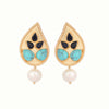 Nuyug 22K Gold Plated Black Paisley Earrings - Distacart