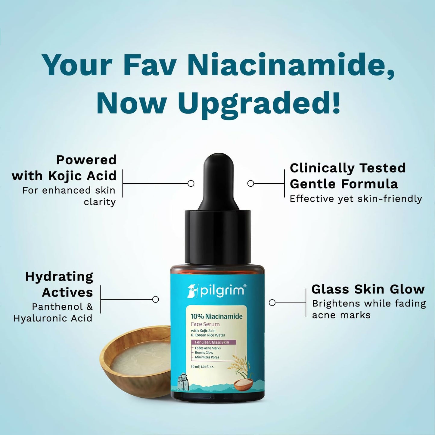 Pilgrim 10% Niacinamide Serum For Acne Marks - Dista