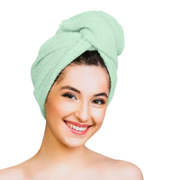 Thumbnail for Nykaa Naturals Microfiber Hair Wrap for Frizz Free & Shiny Hair - Green - Distacart