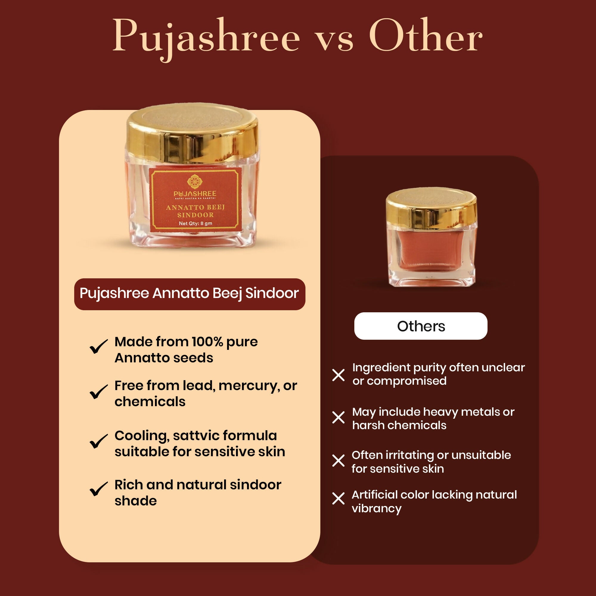 Pujashree Annatto Beez Sindoor – Traditional Sacred Sindoor for Puja & Religious Rituals - Dista