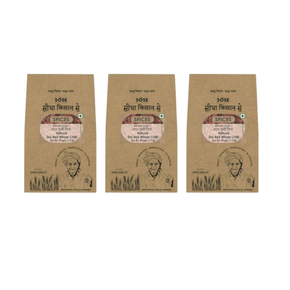 Gir Sidha Kisan Se Natural Dry Red Whole Chilli (Sukhi Lal Mirch)
