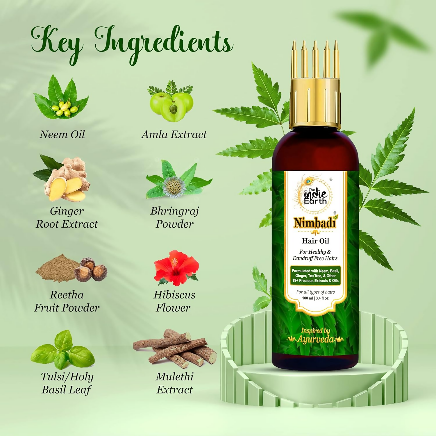 The Indie Earth Nimbadi Hair Oil For Healthy & Dandruff Free Hairs - Distacart