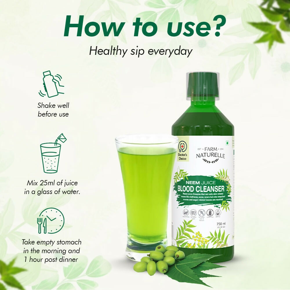 Farm Naturelle Neem Juice - Nature's Power for Detox and Skin Health