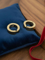 Thumbnail for NVR Men's Gold Plated Hoop Earrings - Distacart
