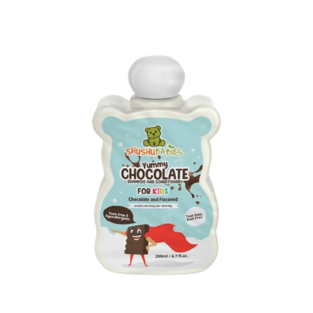 ShuShu Babies Yummy Chocolate Shampoo & conditioner with Flaxseed For kids (under 4-12 Years) - Distacart