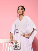 Thumbnail for Ahalyaa Women Floral Poly Crepe Belted Detail Kurta Set - Distacart
