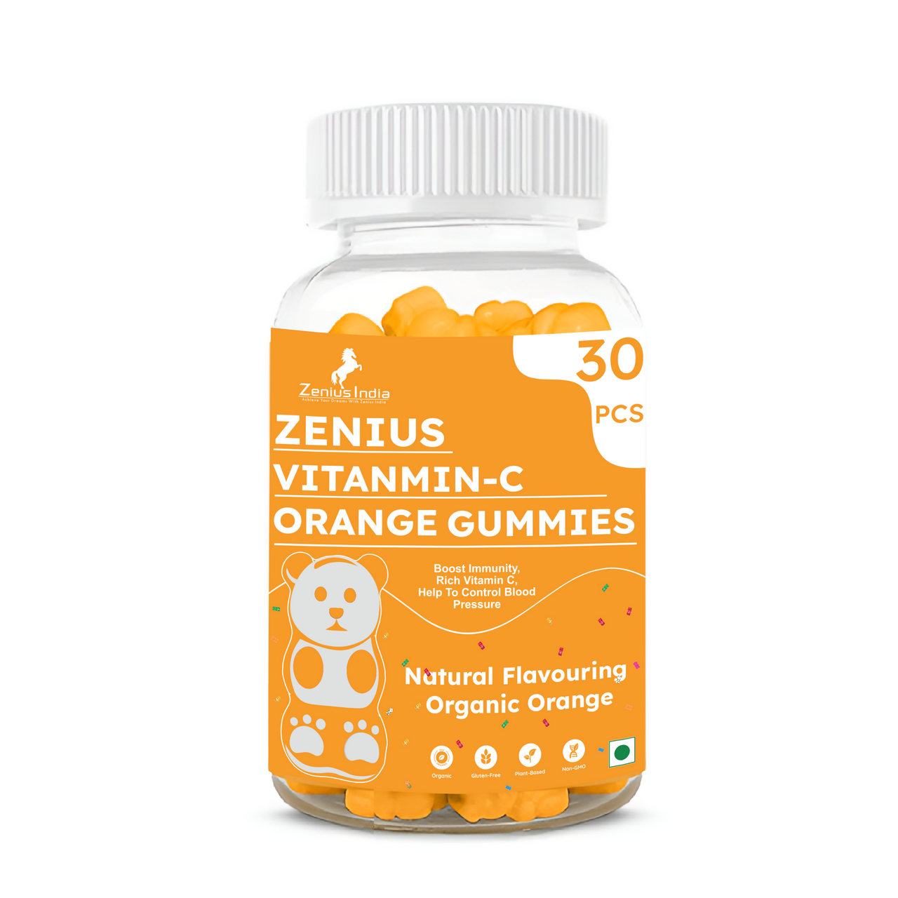 Zenius Vitamin C Orange Gummies for Skin and Hair Health - Dista