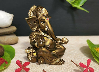 Gold Art India Gaddi Ganesh Idol - Distacart
