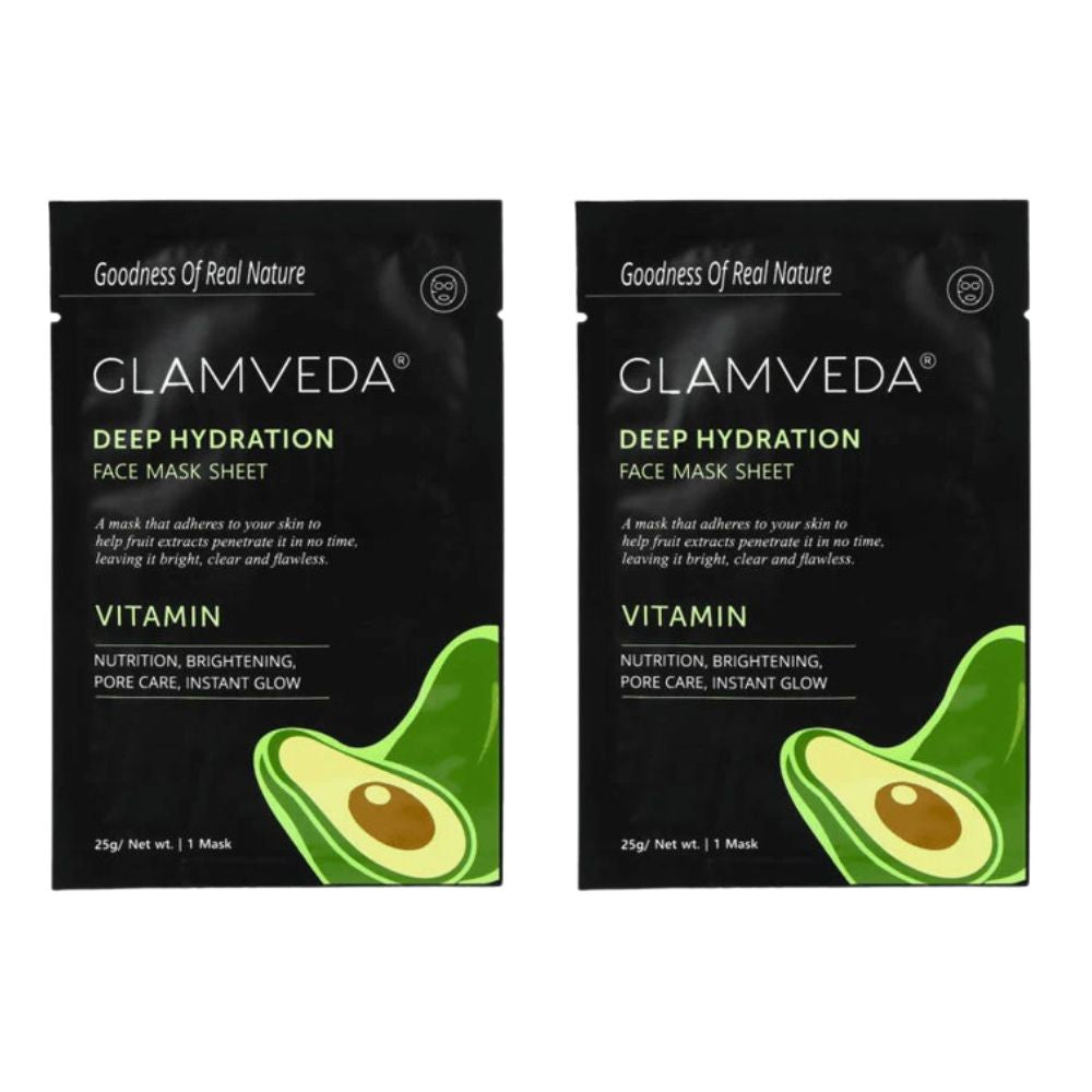 Glamveda Vitamin Sheet Mask-Pore Care & Nutrition - Distacart