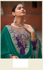 Thumbnail for Aarshi Fashions Dark Blue Heavy Chinon Palazzo Salwar Suit