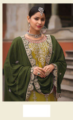 Thumbnail for Aarshi Fashions Lemon Heavy Chinon Palazzo Salwar Suit