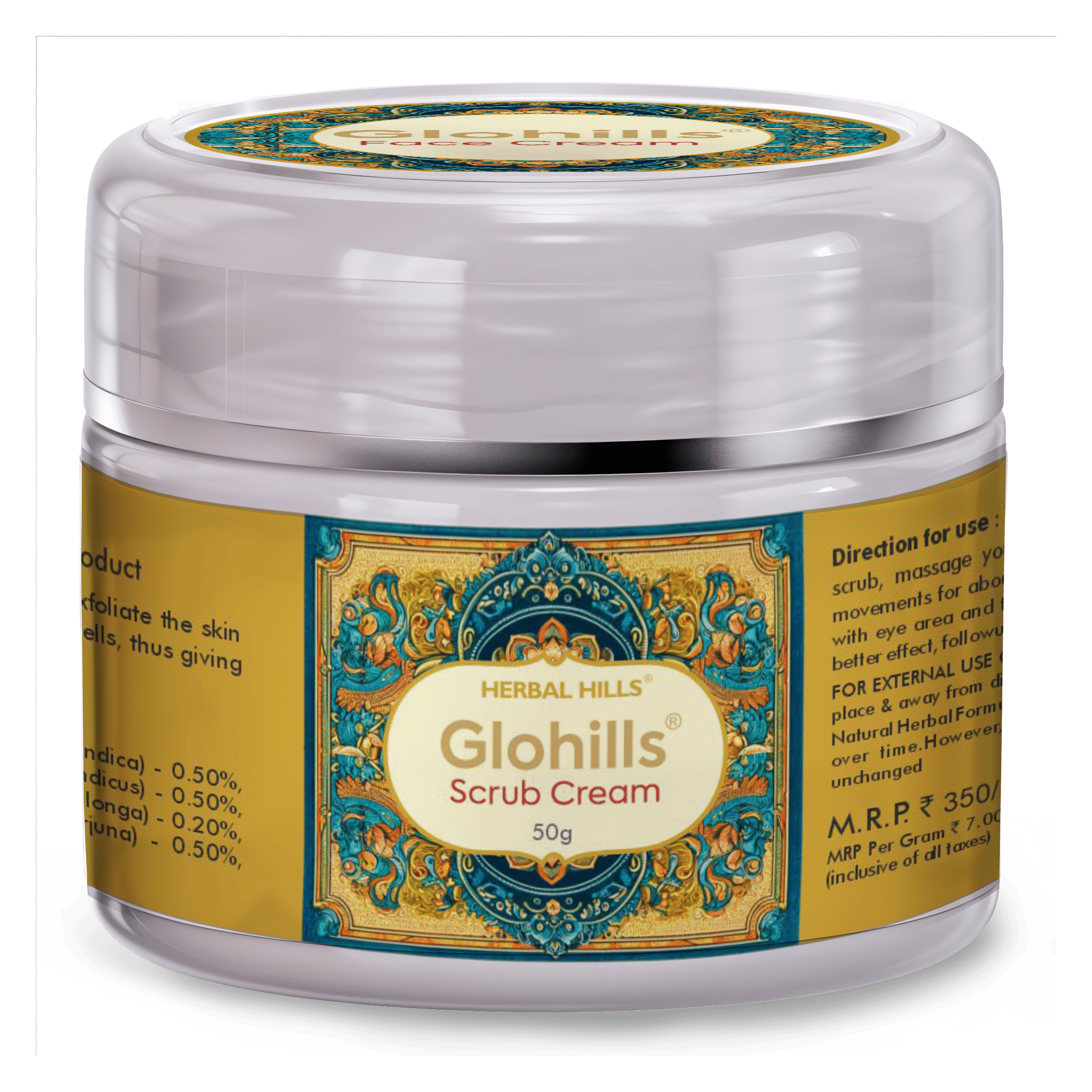 Herbal Hills Glohills Scrub Cream - Distacart