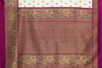 Thumbnail for Vamika white & purple Printed Art Silk Saree - Distacart