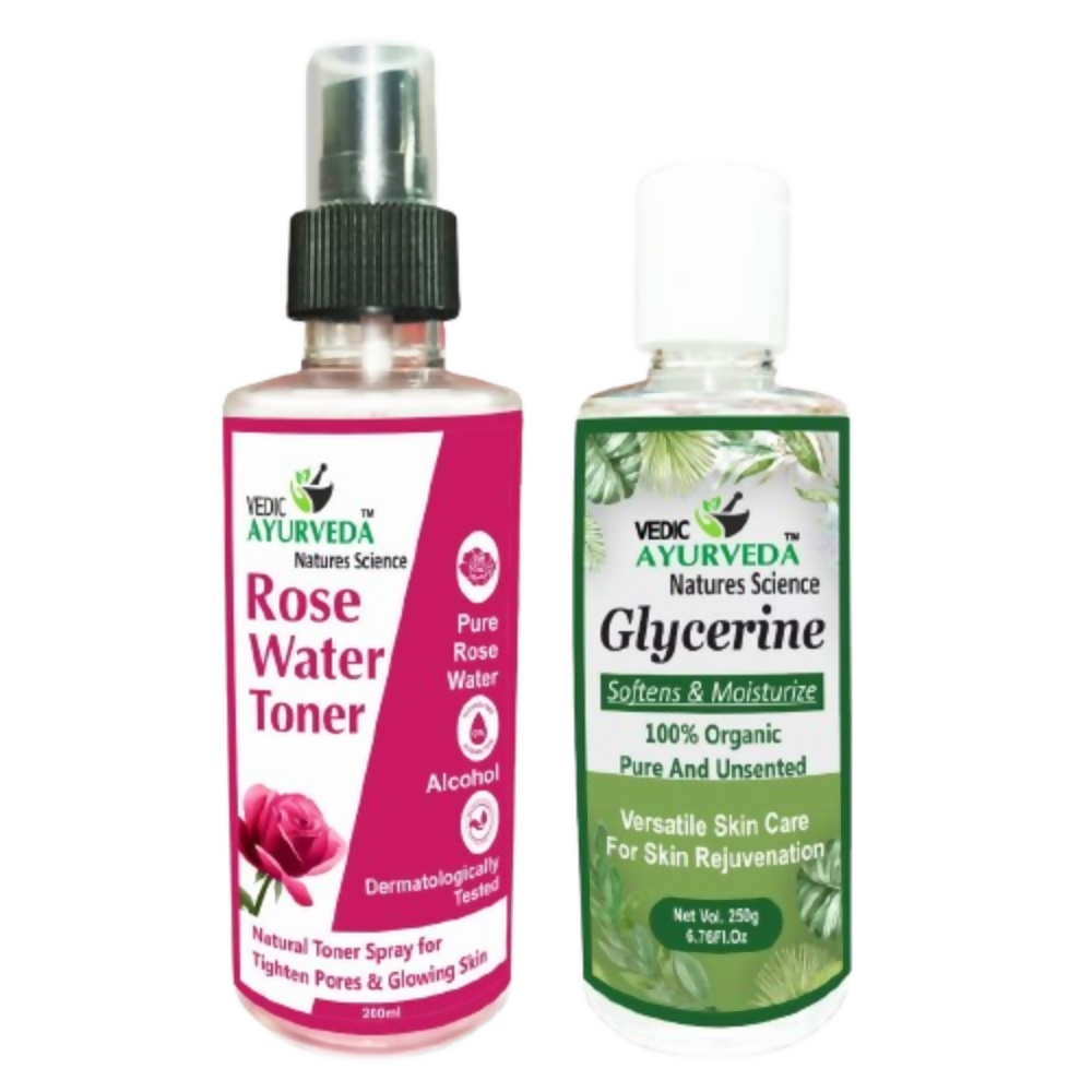 VedicAyurveda Glycerine With Rose Toner & Mist - Dista