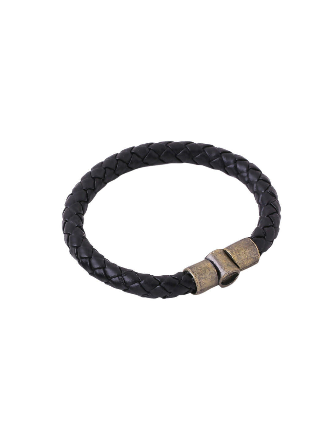NVR Men's Set of 2 Black Leather Bracelet - Distacart