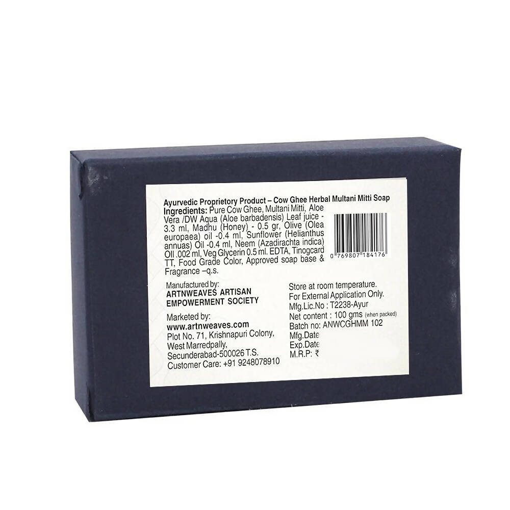 artNweaves Handmade Cow Ghee Herbal Multani Mitti Soap - Distacart