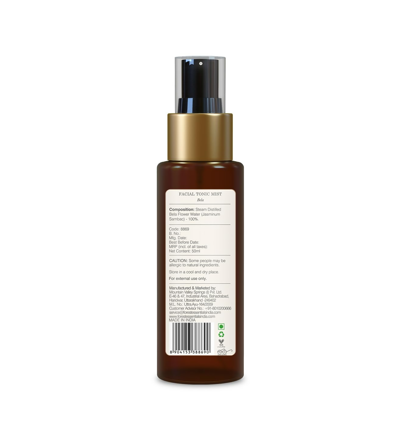 Forest Essentials Travel Size Facial Tonic Mist Bela - Distacart