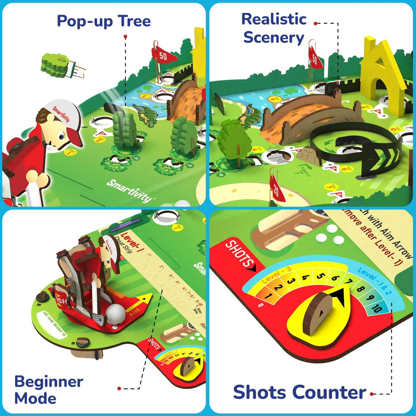 Smartivity Mini Golf Tabletop Game for Kids 6-12 Years Old - Distacart