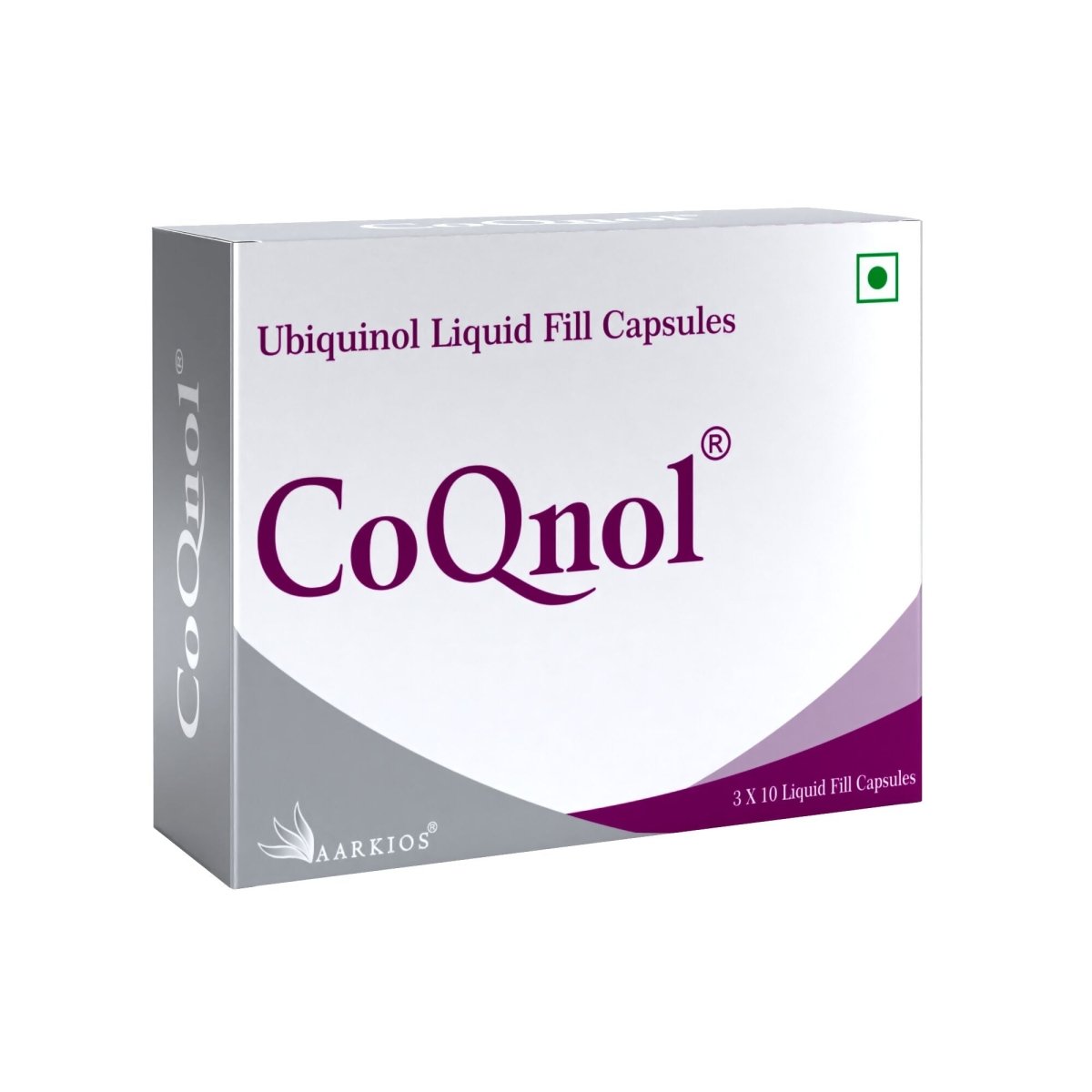 Aarkios CoQnol Ubiquinol 100 mg Capsules - Distacart