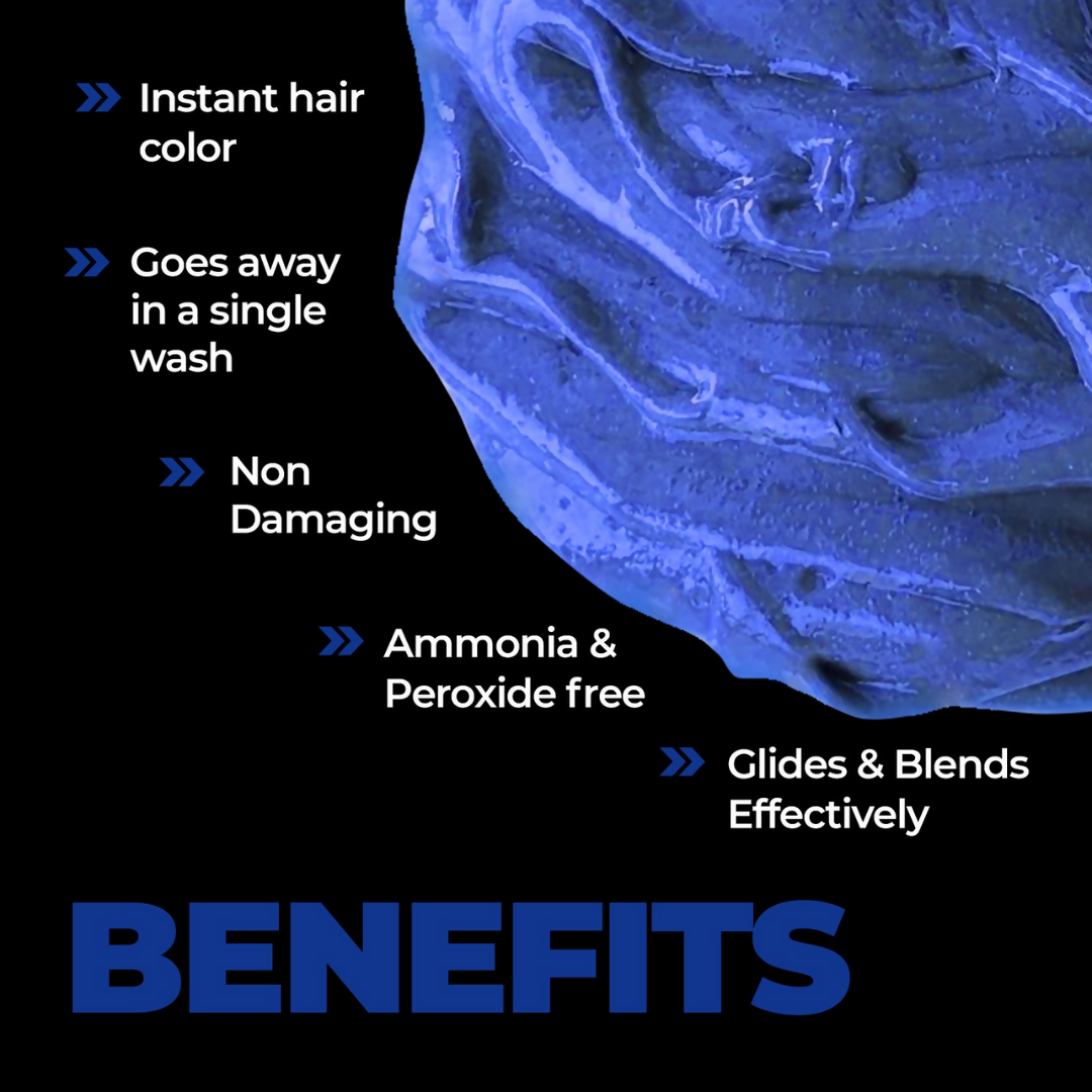 Beardo Dye Hard Temporary Hair Color Metallic Blue - Distacart