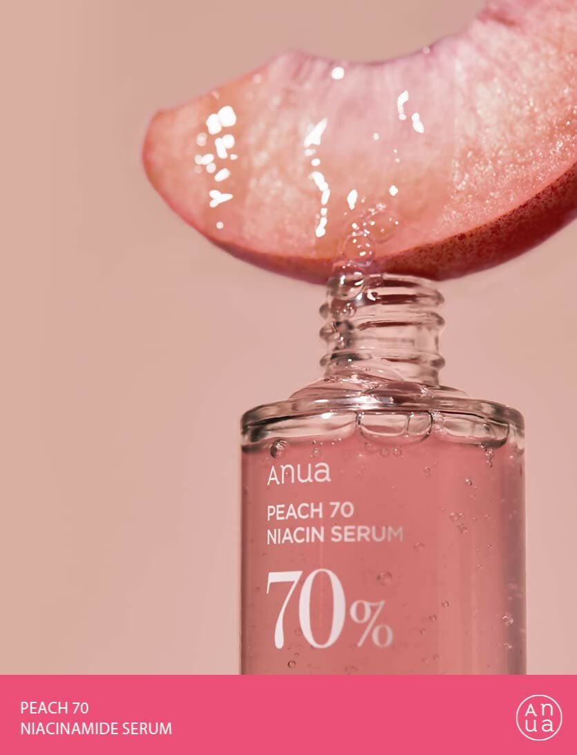 Anua Peach 70% Niacinamide Serum Brightening Hydrating Face Serum, Reducing Melanine Daily Clean Beauty - Korean Skincare - Distacart