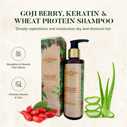 Haappyherbs Goji Berry, Keratin & Wheat Protein Shampoo - Distacart