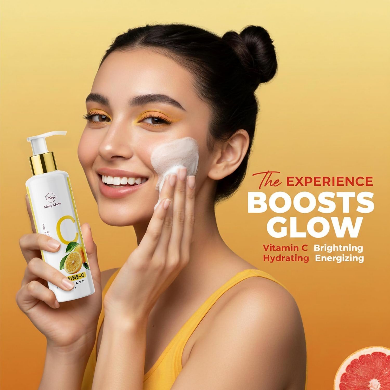 Milky Moon Vitamin C Face Wash for Brightening Face Cleanser - Dista