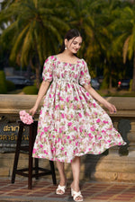 Thumbnail for Preksha Creation Women American Crepe Micro Gown - Pink - Distacart