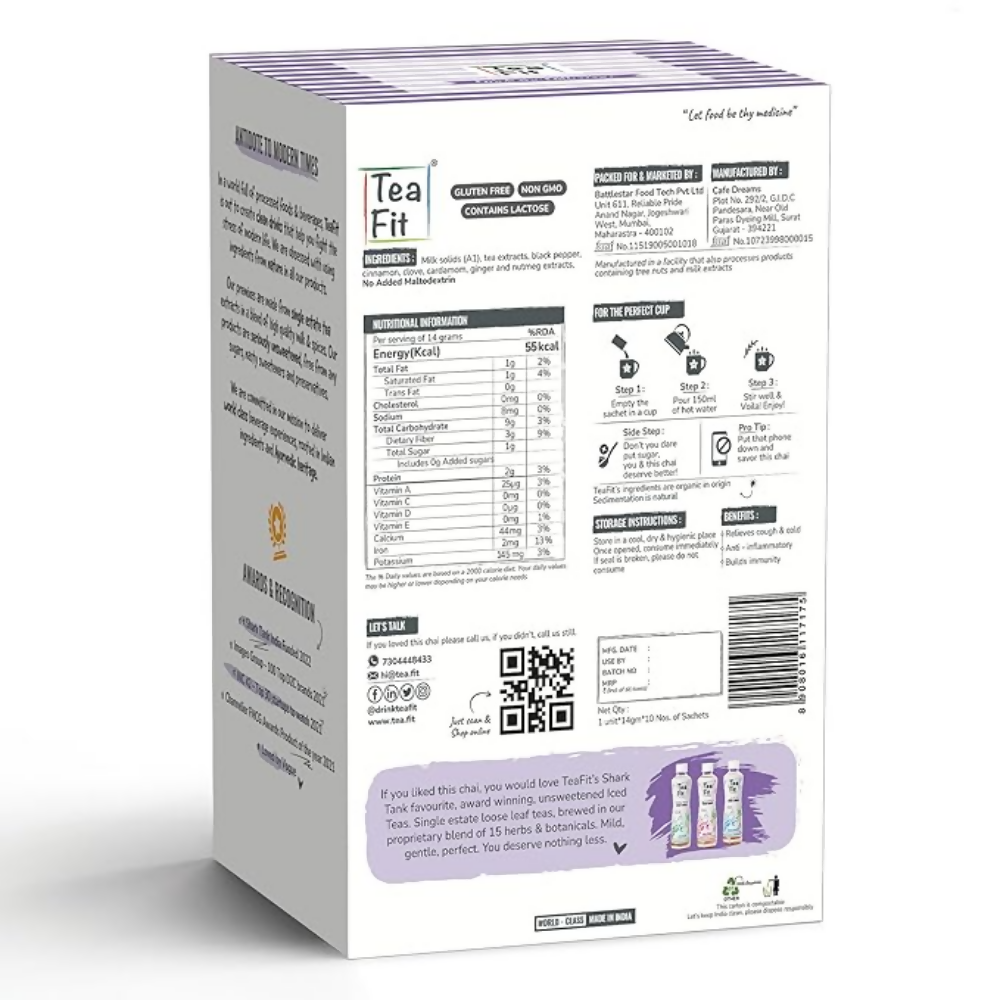 TeaFit Premium NO SUGAR Instant Assorted Tea Premix combo - Distacart