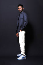 Thumbnail for Jonesburg Dark Grey Double Pocket Regular Fit Shirt