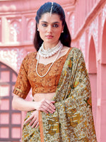 Thumbnail for NOZ2TOZ Women's Banarasi Silk Beige Printed Designer Saree With Blouse Piece - Distacart