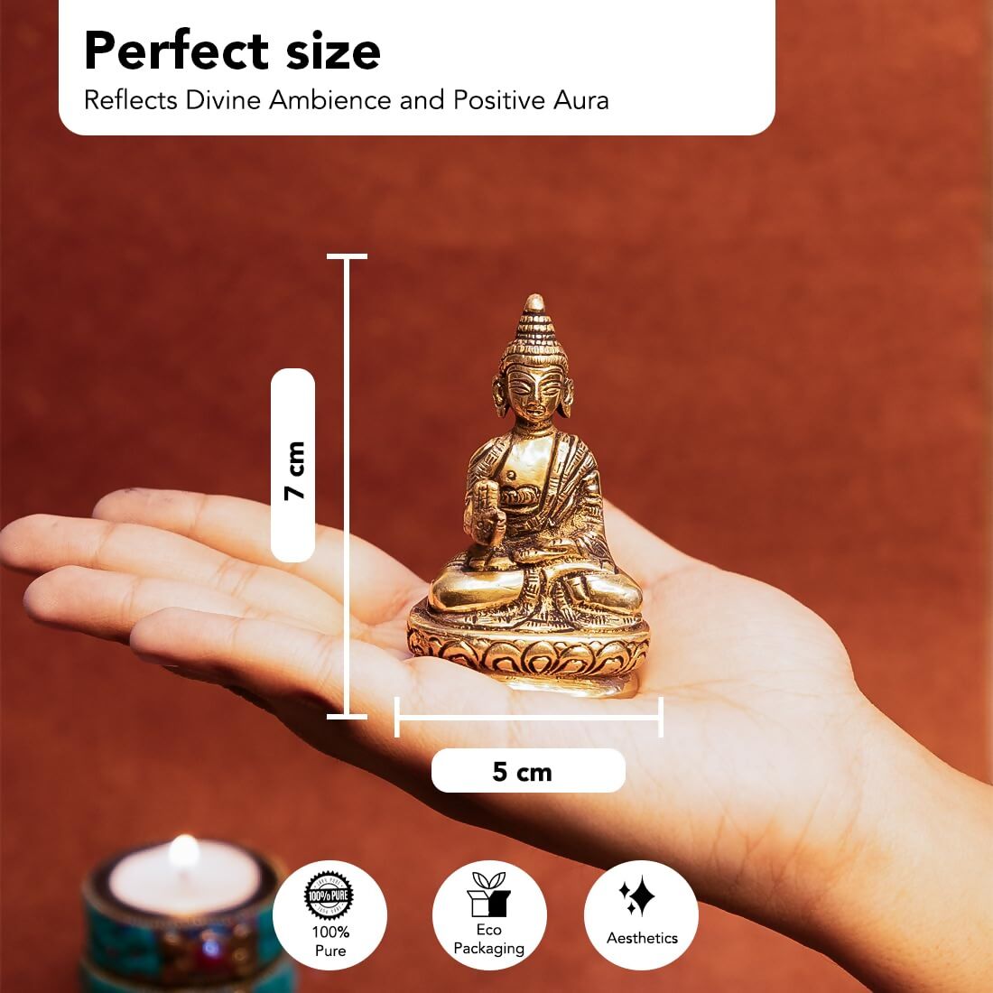 Ekhasa Pure Brass Gautam Buddha Statue - Distacart