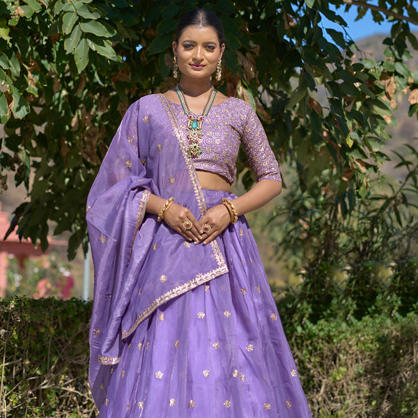 Lehenga Mart Designer Bollywood Style Wedding Lehenga Choli - Purple - Distacart