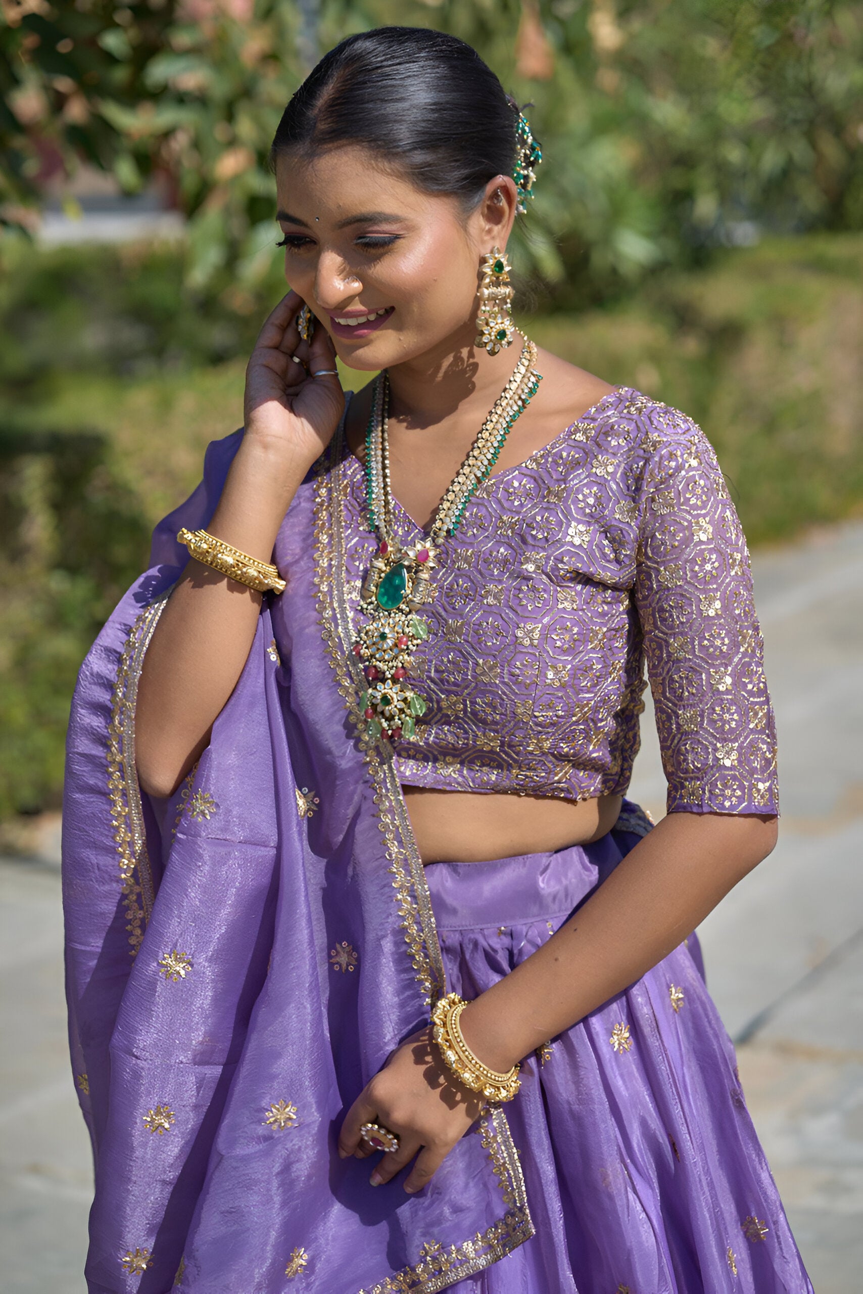 Lehenga Mart Designer Bollywood Style Wedding Lehenga Choli - Purple - Distacart