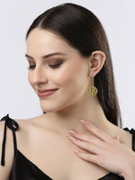 Thumbnail for NVR Women Gold-Plated Fish Hook Circle Drop Earrings - Distacart