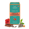 TEAFORA Hibiscus Cinnamon Green Tea | 20 Count Pyramid Tea Bags - Dista