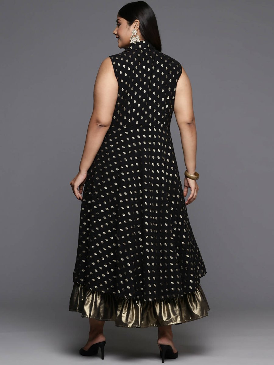 Ahalyaa Women's Traditional wear Ethnic Dress - Black - Distacart