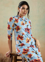 Thumbnail for Prazu Fashion Sky Blue Printed Cotton Blend Co-Ord Set - Distacart