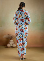 Thumbnail for Prazu Fashion Sky Blue Printed Cotton Blend Co-Ord Set - Distacart