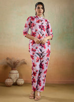 Thumbnail for Prazu Fashion Light Pink Printed Cotton Blend Co-Ord Set - Distacart