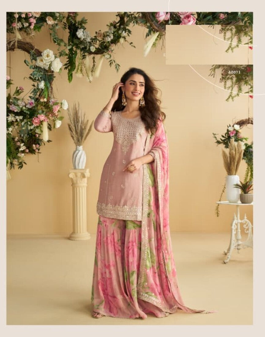 Aarshi Fashions Pink Silk Suits - Distacart