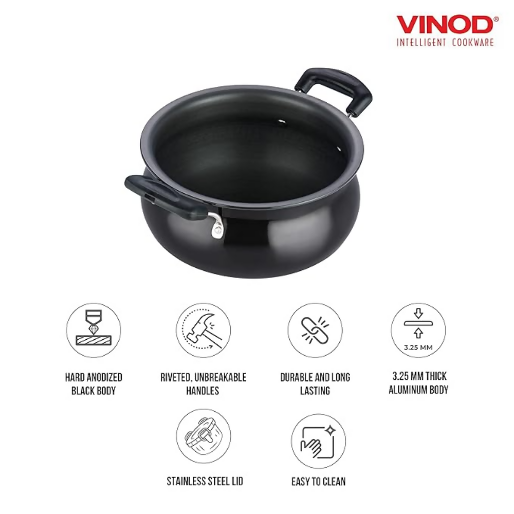 Vinod Hard Anodized Handi–Stainless Steel Lid–Mini - Dista