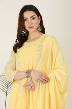 Thumbnail for Joban Fashion Yellow Georgette Kurta Set