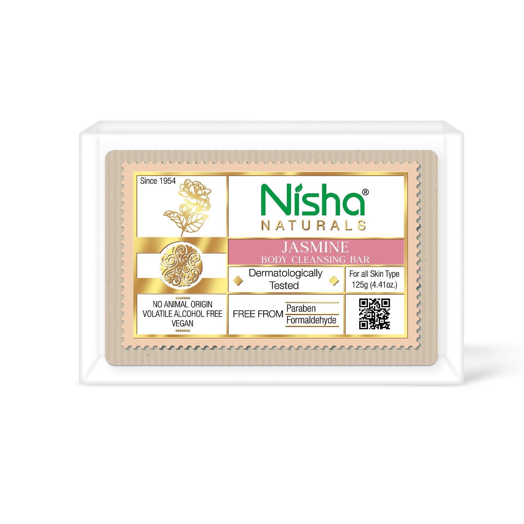 Nisha Jasmine Body Cleansing Soap Bar - Distacart