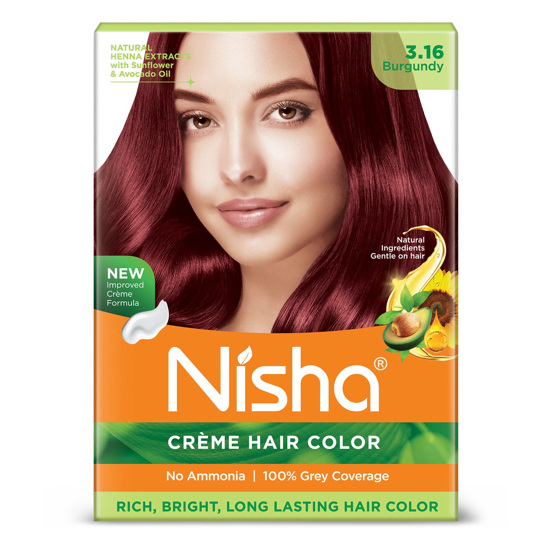 Nisha Creme Hair Color for Women - Burgundy - Distacart