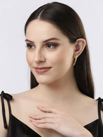 Thumbnail for NVR Women Gold-Plated Geometric Shape Drop Earrings - Distacart